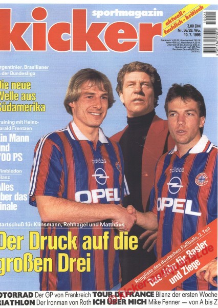 Kicker Sportmagazin Nr. 56, 10.7.1995 bis 16.7.1995