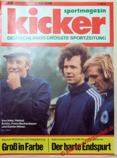 Kicker Sportmagazin Nr. 46, 4.6.1974 bis 10.6.1974