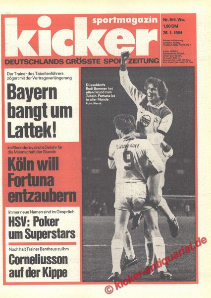 Kicker Sportmagazin Nr. 9, 26.1.1984 bis 1.2.1984