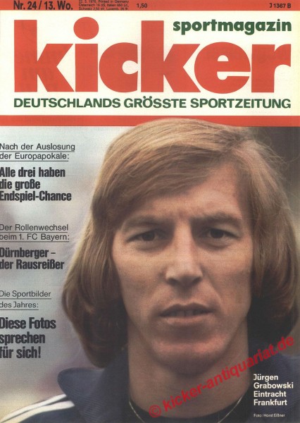 Kicker Sportmagazin Nr. 24, 22.3.1976 bis 28.3.1976