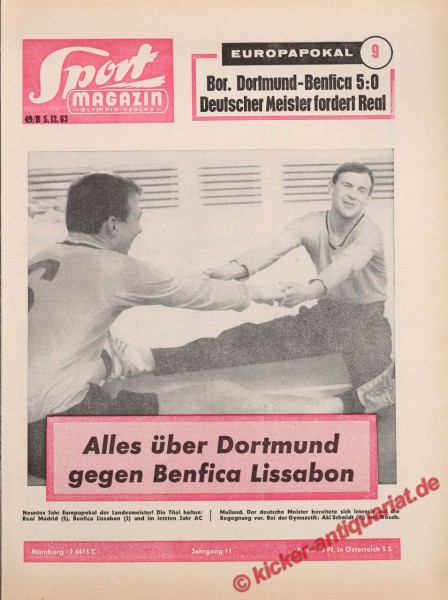 Sportmagazin Nr. 49B, 5.12.1963 bis 11.12.1963