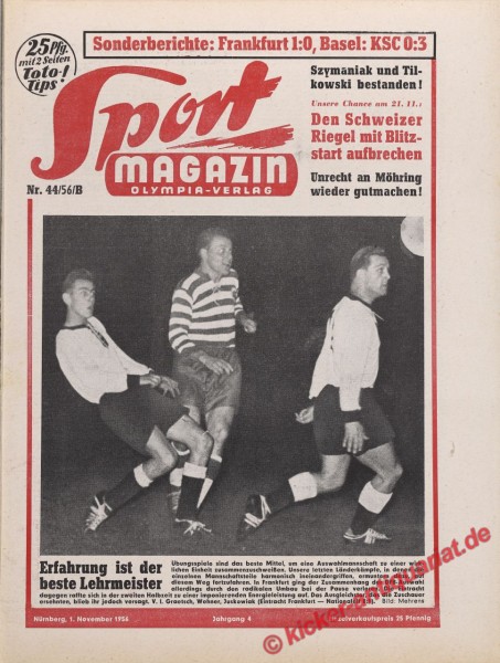 Sportmagazin Nr. 44B, 1.11.1956 bis 7.11.1956