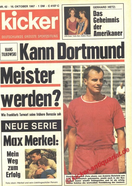 Kicker Sportmagazin Nr. 42, 16.10.1967 bis 22.10.1967