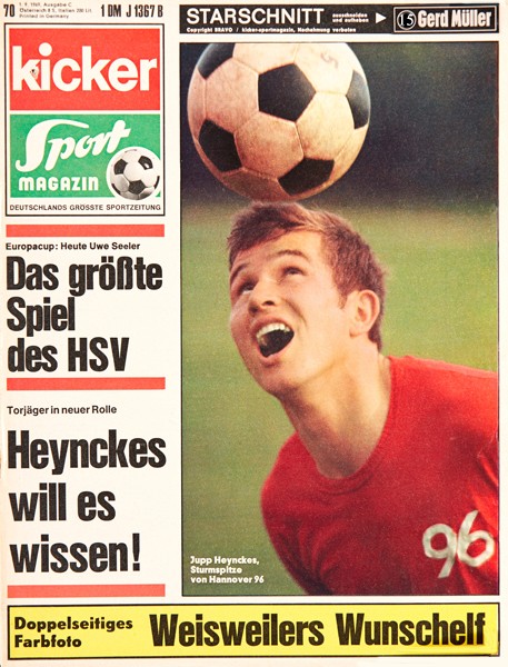 Kicker Sportmagazin Nr. 70, 1.9.1969 bis 7.9.1969