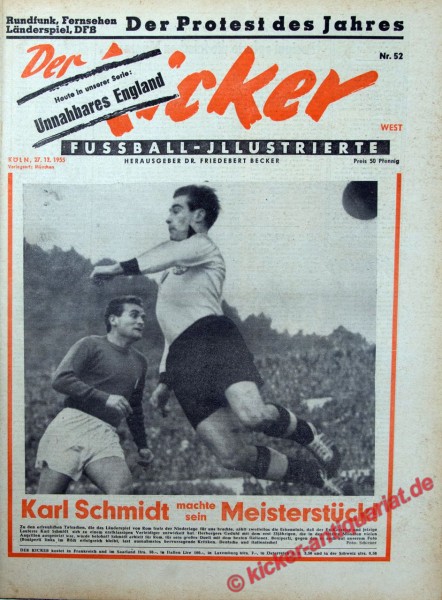 Kicker Nr. 52, 27.12.1955 bis 2.1.1956