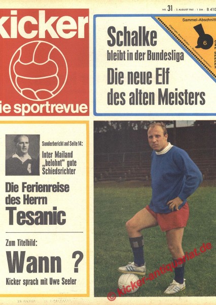 Kicker Sportrevue Nr. 31, 2.8.1965 bis 8.8.1965