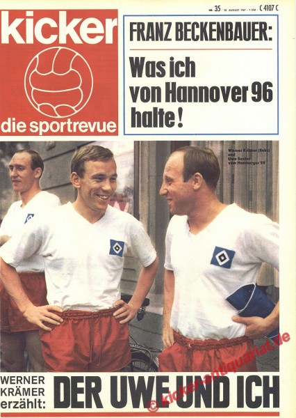 Kicker Sportrevue Nr. 35, 28.8.1967 bis 3.9.1967