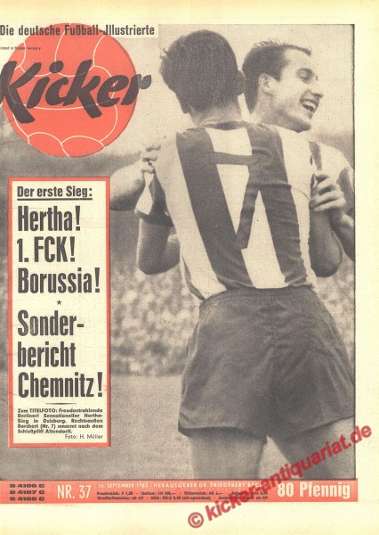 Kicker Nr. 37, 16.9.1963 bis 22.9.1963