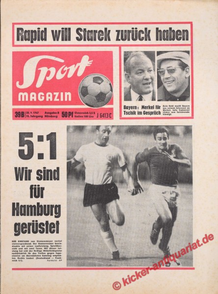 Sportmagazin Nr. 39B, 28.9.1967 bis 4.10.1967
