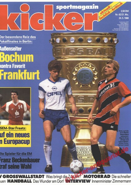 Kicker Sportmagazin Nr. 42, 24.5.1988 bis 30.5.1988
