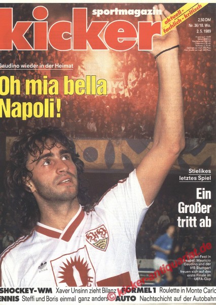 Kicker Schlagzeile: Gaudino wieder in der Heimat. Oh mia bella Napoli!