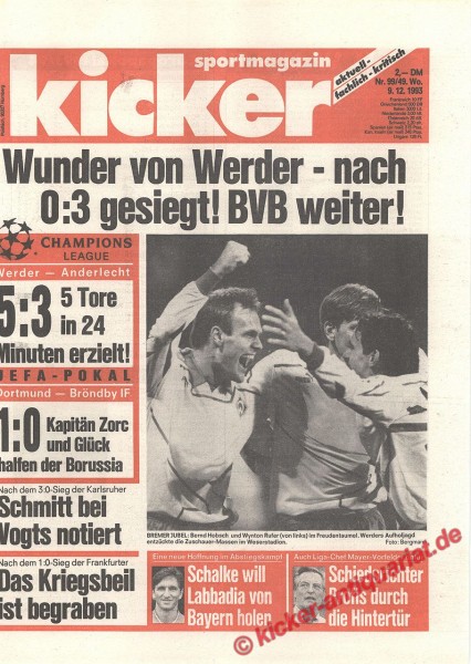 Das WUNDER von WERDER! Bernd Hobsch und Wynton Rufer (Werder Bremen)