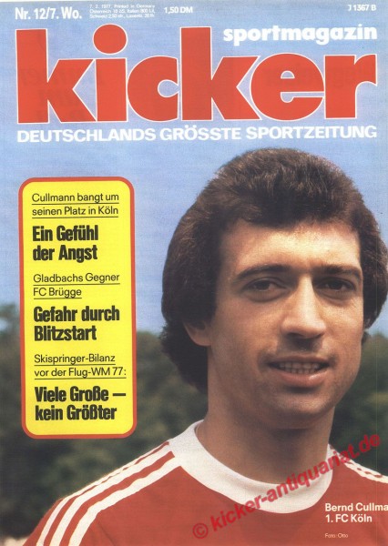 Kicker Sportmagazin Nr. 12, 7.2.1977 bis 13.2.1977