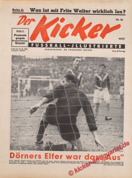 Kicker Nr. 42W, 19.10.1953 bis 25.10.1953