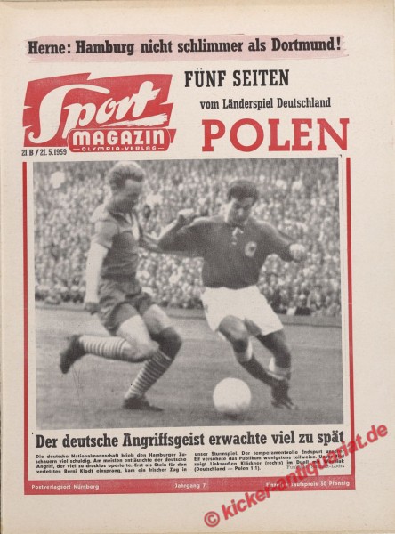 Sportmagazin Nr. 21B, 21.5.1959 bis 27.5.1959