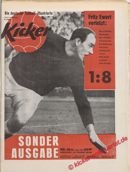 Kicker Nr. 36A, 6.9.1962 bis 12.9.1962