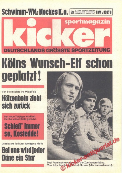 Kicker Sportmagazin Nr. 59, 24.7.1975 bis 30.7.1975