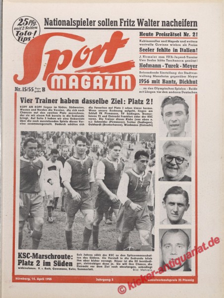 Sportmagazin Nr. 15B, 14.4.1955 bis 20.4.1955