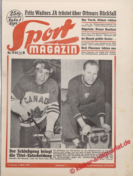 Sportmagazin Nr. 9B, 3.3.1955 bis 9.3.1955