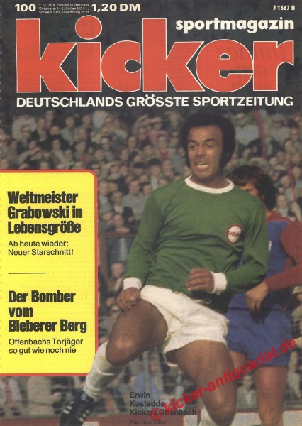 Der Bomber vom Biederer Berg. Der Offenbacher Torjäger so gut, wie nie! Erwin Kostedde, Kickers Offenbach