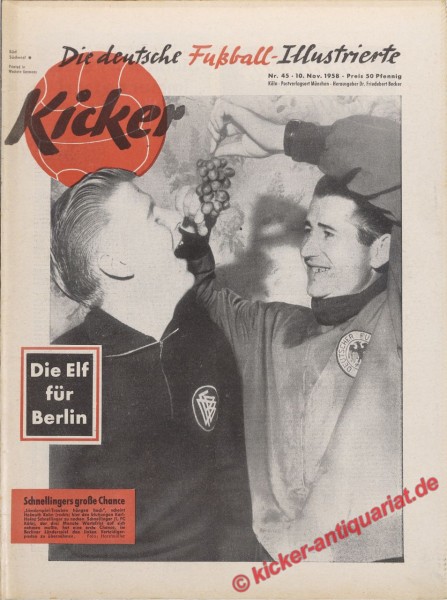 Kicker Nr. 45, 10.11.1958 bis 16.11.1958