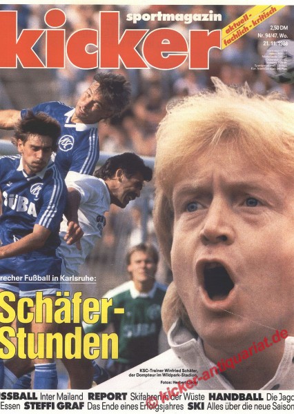 Kicker Sportmagazin Nr. 94, 21.11.1988 bis 27.11.1988