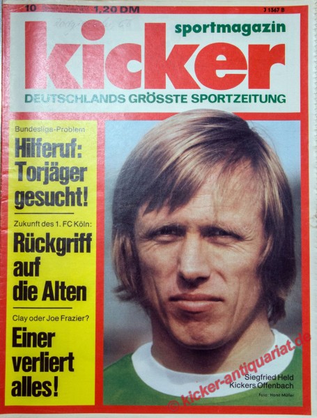 Kicker Sportmagazin Nr. 10, 28.1.1974 bis 3.2.1974