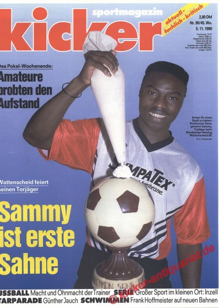 Kicker Sportmagazin Nr. 90, 5.11.1990 bis 11.11.1990