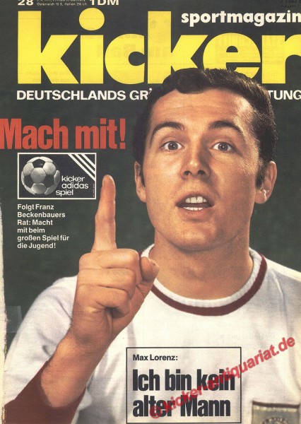 Kicker Sportmagazin Nr. 28, 5.4.1971 bis 11.4.1971
