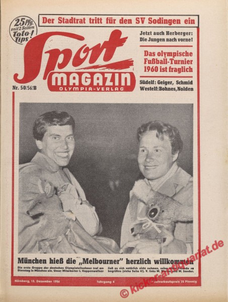 Sportmagazin Nr. 50B, 13.12.1956 bis 19.12.1956
