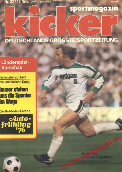 Kicker Sportmagazin Nr. 32, 20.4.1976 bis 26.4.1976