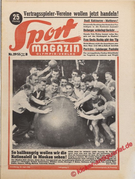 Sportmagazin Nr. 29B, 21.7.1955 bis 27.7.1955