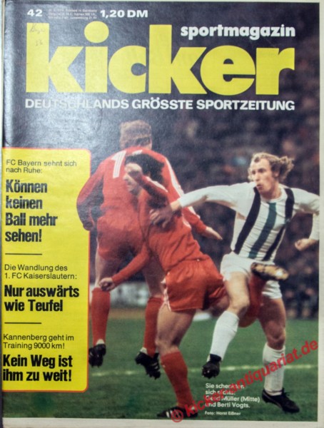 Kicker Sportmagazin Nr. 42, 20.5.1974 bis 26.5.1974