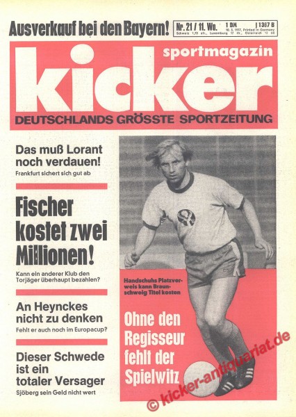 Kicker Sportmagazin Nr. 21, 10.3.1977 bis 16.3.1977