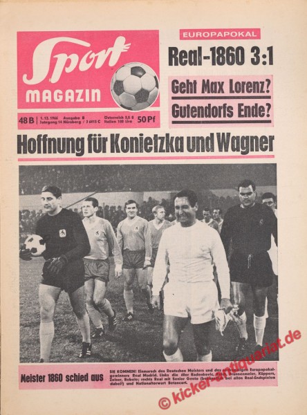 Sportmagazin Nr. 48B, 1.12.1966 bis 7.12.1966