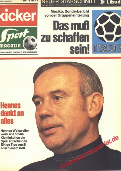 Kicker Sportmagazin Nr. 4, 12.1.1970 bis 18.1.1970