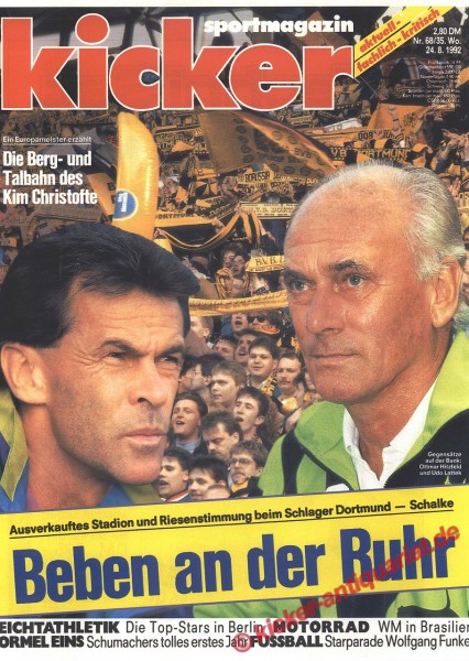 Gegensätze auf der Bank: Ottmar Hitzfeld und Udo Lattek