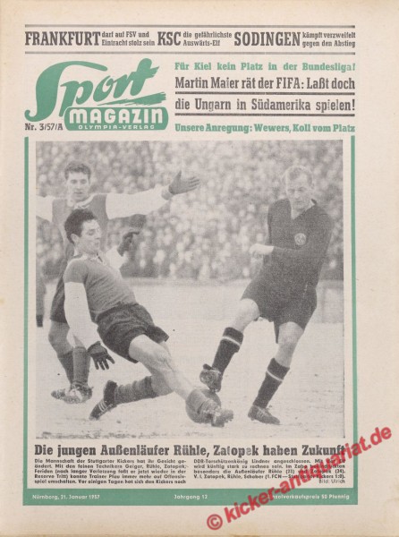 Sportmagazin Nr. 3A, 21.1.1957 bis 27.1.1957