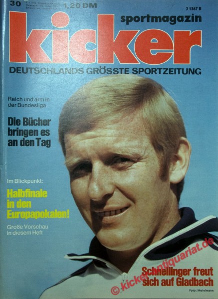 Kicker Sportmagazin Nr. 30, 8.4.1974 bis 14.4.1974
