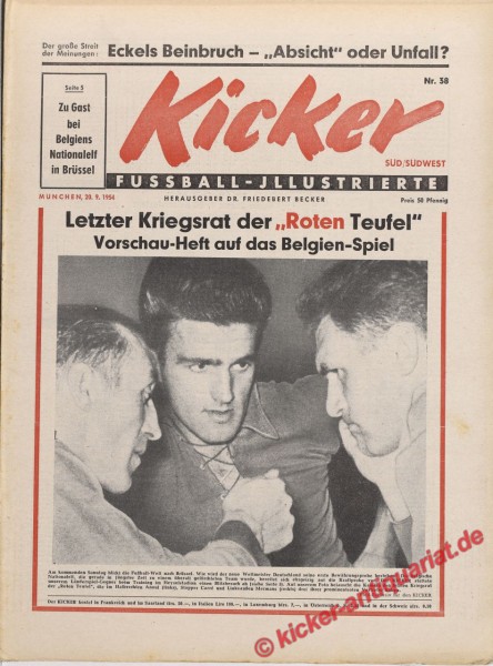 Kicker Nr. 38, 20.9.1954 bis 26.9.1954