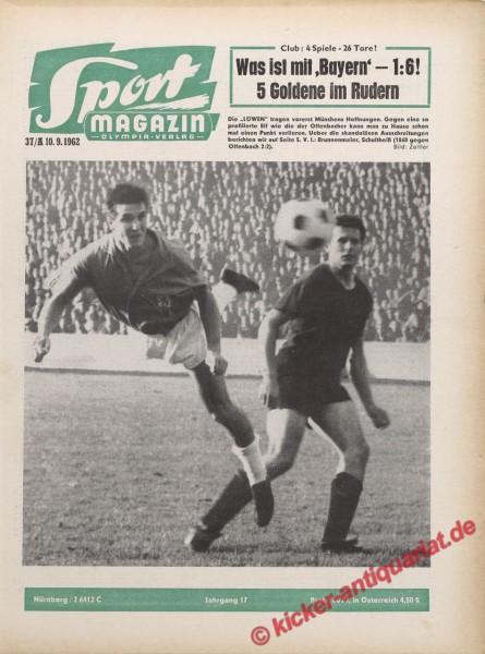 Sportmagazin Nr. 37A, 10.9.1962 bis 16.9.1962