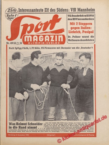 Sportmagazin Nr. 49B, 8.12.1955 bis 14.12.1955