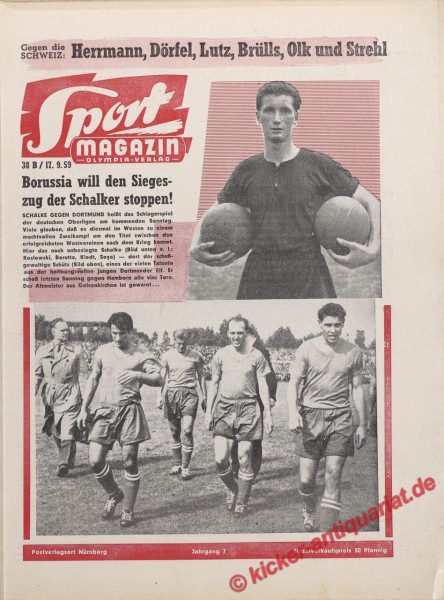 Sportmagazin Nr. 38B, 17.9.1959 bis 23.9.1959