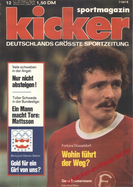 Kicker Sportmagazin Nr. 12, 9.2.1976 bis 15.2.1976