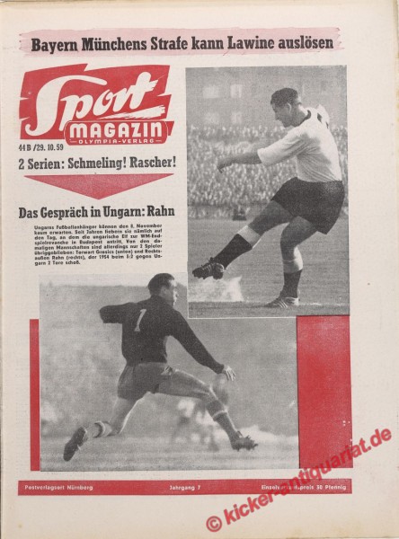 Sportmagazin Nr. 44B, 29.10.1959 bis 4.11.1959