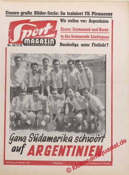 Sportmagazin Nr. 43B, 24.10.1957 bis 30.10.1957