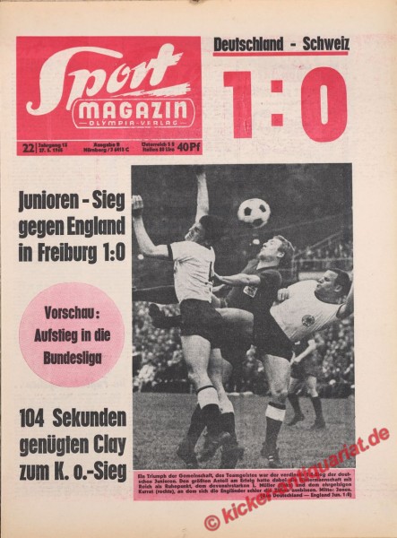 Sportmagazin Nr. 22B, 27.5.1965 bis 2.6.1965