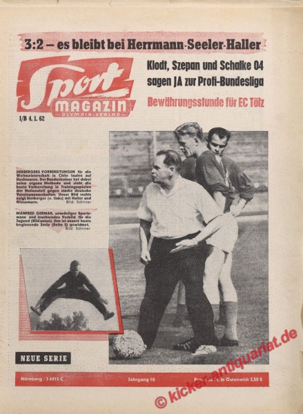 Sportmagazin Nr. 1B, 4.1.1962 bis 10.1.1962
