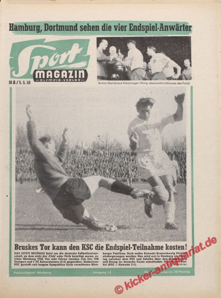 Sportmagazin Nr. 18A, 5.5.1958 bis 11.5.1958