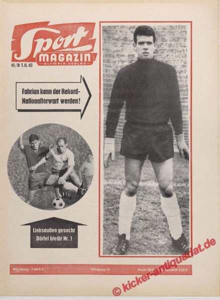 Sportmagazin Nr. 45B, 7.11.1962 bis 13.11.1962